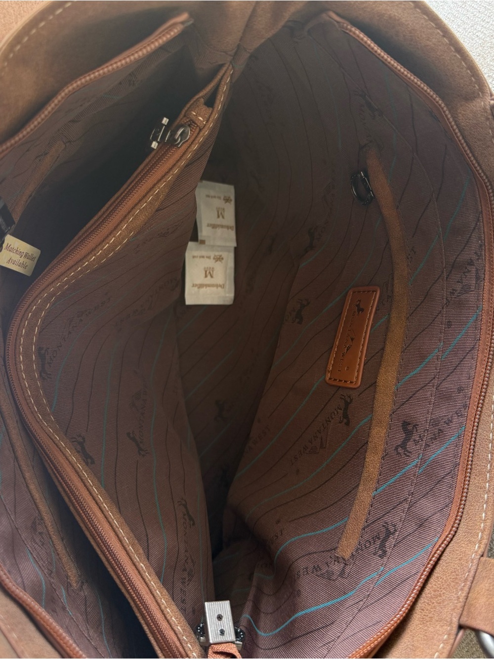 NEW with tags- Montana West Fringe Collection Concealed Carry Tote - Tan - Picture 2 of 11